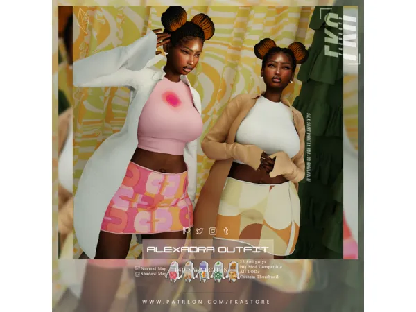 Alpha Alexandra Outfit by simsfinds - The Sims 4 Custom Content