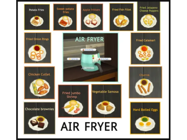Maxis Match AIR FRYER by simsfinds - The Sims 4 Custom Content