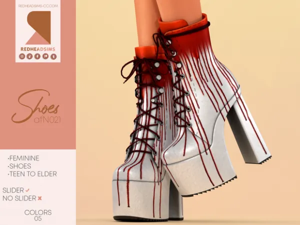 Alpha AF SHOES N021 SLIDER - The Sims 4 Custom Content
