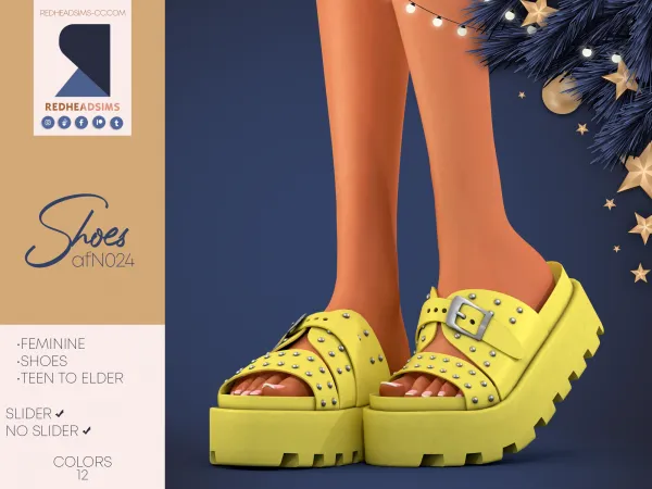 Alpha AF SHOES N024 SLIDER NO SLIDER - The Sims 4 Custom Content