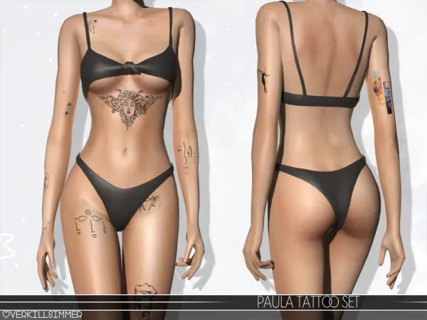 Mix Paula tattoo set - The Sims 4 Custom Content