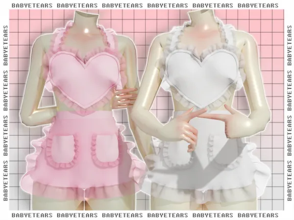 Alpha heart maid babyetears - The Sims 4 Custom Content