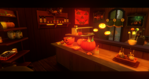 Alpha aurora borealis514 The Pumpkin Patch (30x20) by simsfinds - The Sims 4 Custom Content