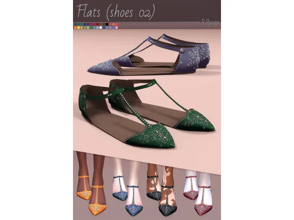 Alpha Flats (shoes 02) by Regina Raven - The Sims 4 Custom Content