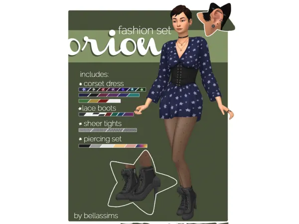 Maxis Match Orion FashionMini Set Download by Bellassims - The Sims 4 Custom Content