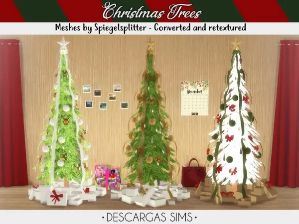 Alpha Lighted Christmas Trees - The Sims 4 Custom Content