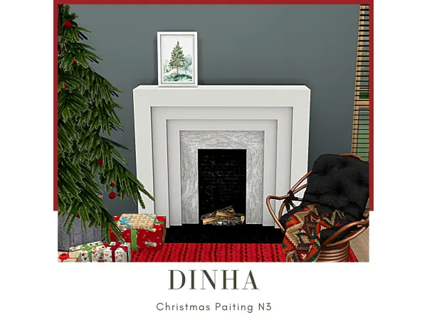 Maxis Match Christmas Painting 3 - The Sims 4 Custom Content