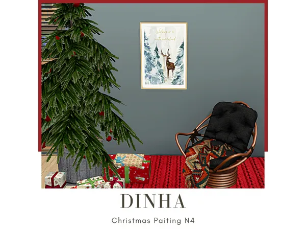 Alpha Christmas Painting 4 - The Sims 4 Custom Content