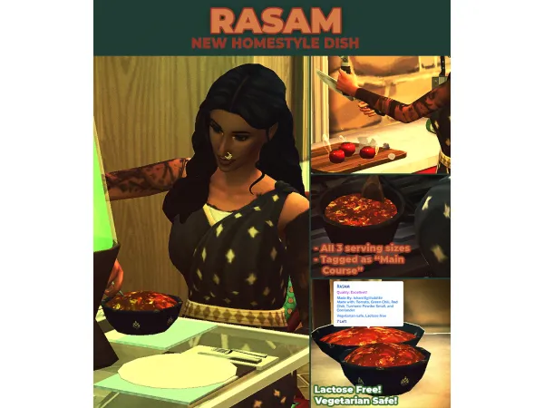 Maxis Match Rasam New Custom Recipe by RobinKLocksley - The Sims 4 Custom Content