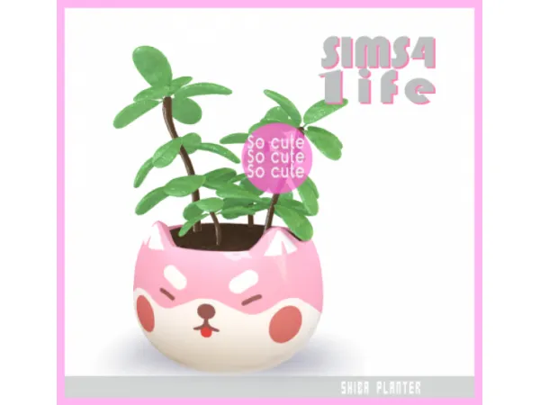 Maxis Match Shiba planter - The Sims 4 Custom Content