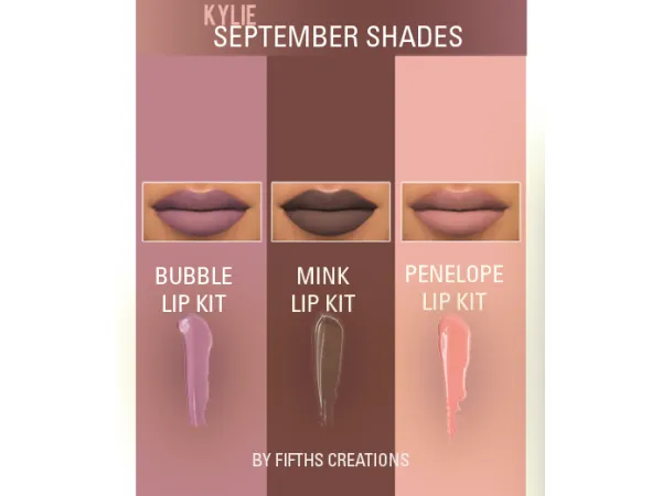 Alpha KYLIE Lip kit september - The Sims 4 Custom Content