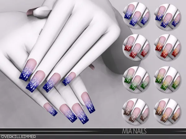 Alpha Mia nails - The Sims 4 Custom Content