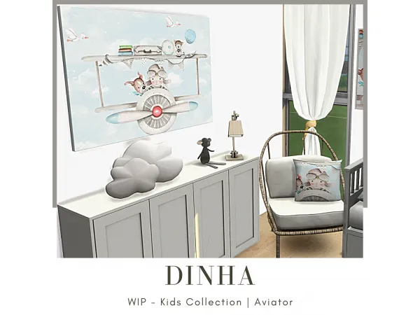 Maxis Match Aviator Canva Paintings - The Sims 4 Custom Content