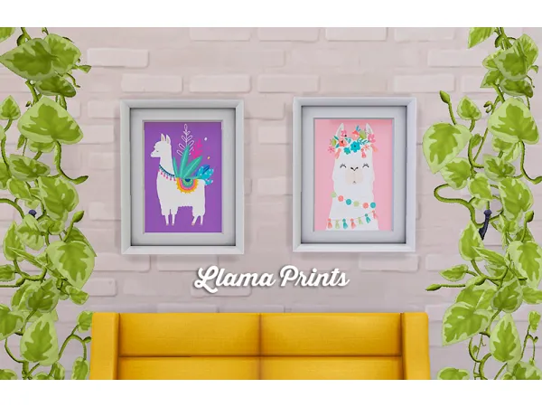 Maxis Match [ ] llama prints (simlish) - The Sims 4 Custom Content