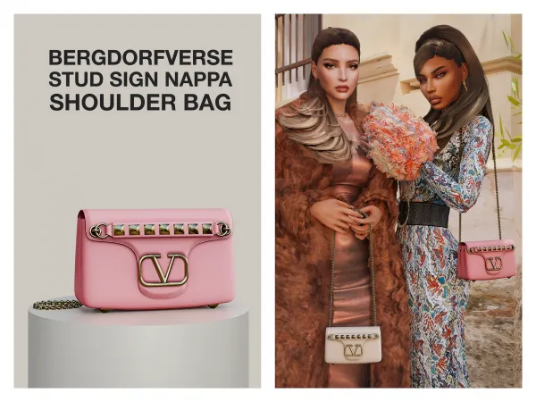 Alpha Stud Sign Nappa Bag - The Sims 4 Custom Content