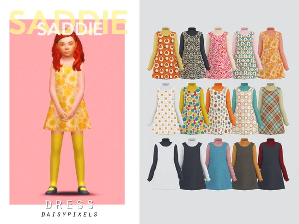 Alpha Saddie Dress ( ) by daisypixels - The Sims 4 Custom Content