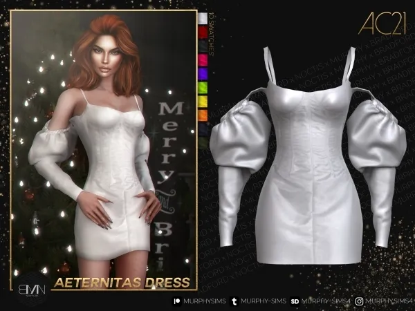 Alpha Aeternitas Dress [AC21 Day 12] - The Sims 4 Custom Content