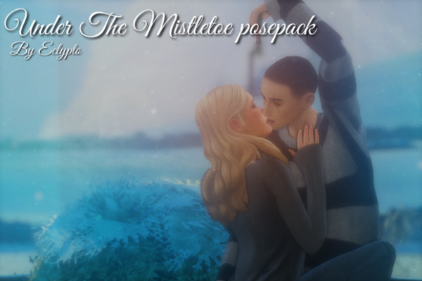 Mix Under The Mistletoe posepack by simsfinds - The Sims 4 Custom Content