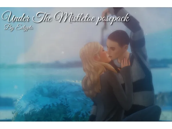Mix Under The Mistletoe posepack by Eclypto - The Sims 4 Custom Content