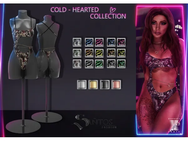 SAVAGE X FENTY COLD HEARTED BODYSUIT BELLY CHAIN - The Sims 3 Custom Content