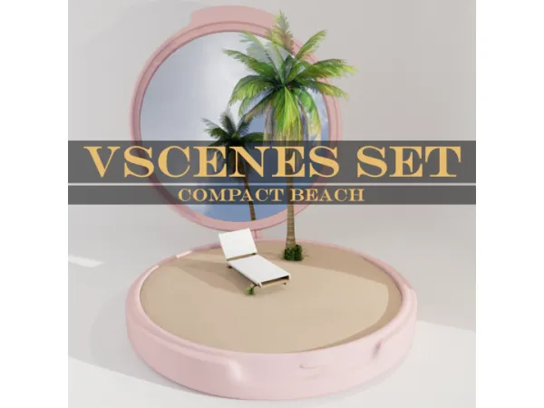 Alpha Compact Beach [Set Download] by Villareal Scenes - The Sims 4 Custom Content