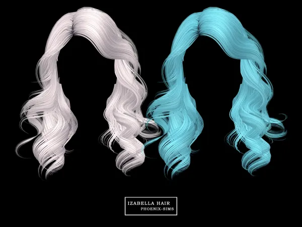 Alpha Izabella Hair - The Sims 4 Custom Content