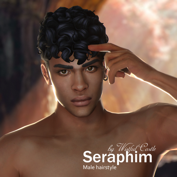 Maxis Match Seraphim (male hair) by simsfinds - The Sims 4 Custom Content