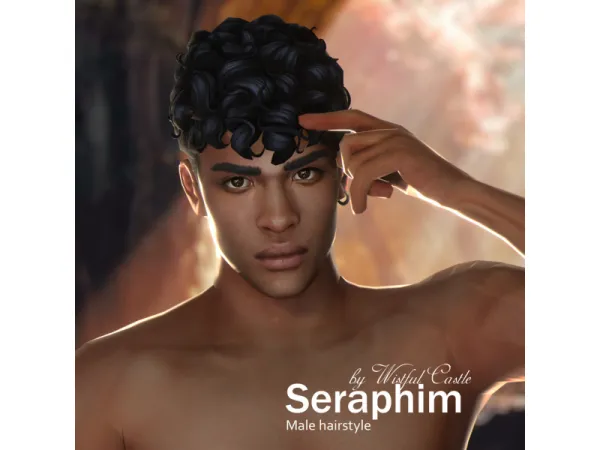 Maxis Match Seraphim (male hair) by Wistful Castle - The Sims 4 Custom Content