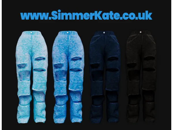 Alpha Ripped Jeans - The Sims 4 Custom Content