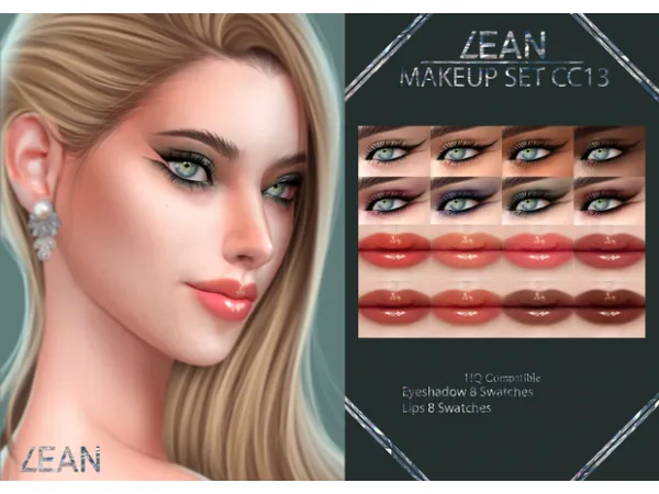 Alpha LEAN MAKEUP SET CC13 (FREE) by LEANSIMS - The Sims 4 Custom Content