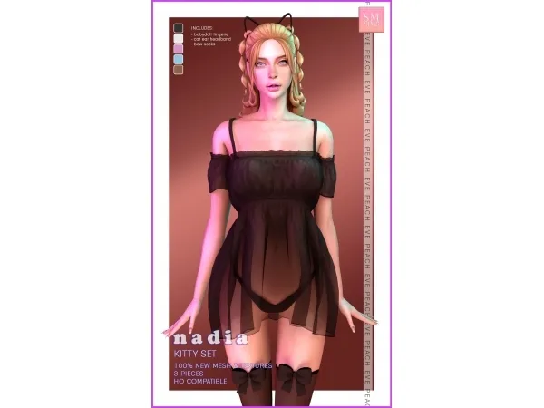 Alpha Nadia Kitty Set - The Sims 4 Custom Content