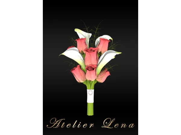 Alpha [Atelier Lena] Calla Rose Mix Bouquet Boutonniere Set by simsfinds - The Sims 4 Custom Content