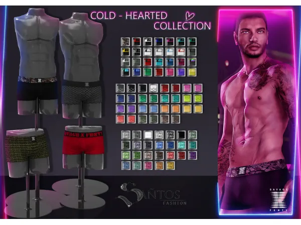 Savage X Fenty Cold Hearted Male Underwear Trunks - The Sims 3 Custom Content