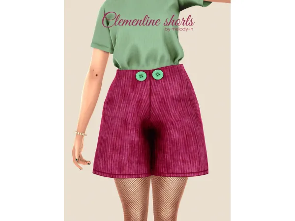 Maxis Match CLEMENTINE SHORTS n] by [melody - The Sims 4 Custom Content