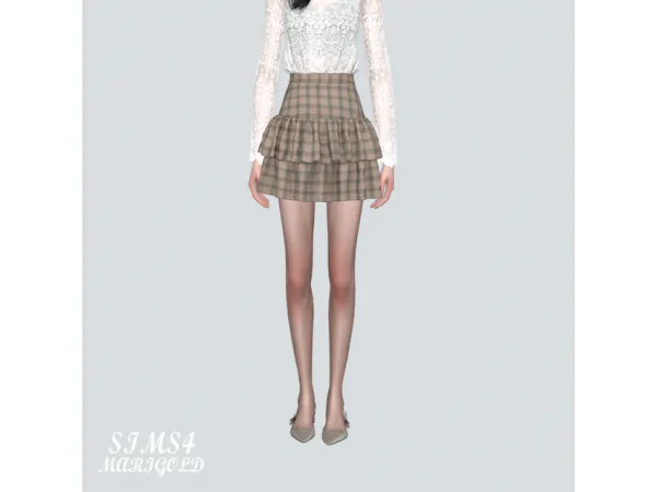 Alpha Sweet Tiered Frill Skirts V3 by MariGold - The Sims 4 Custom Content