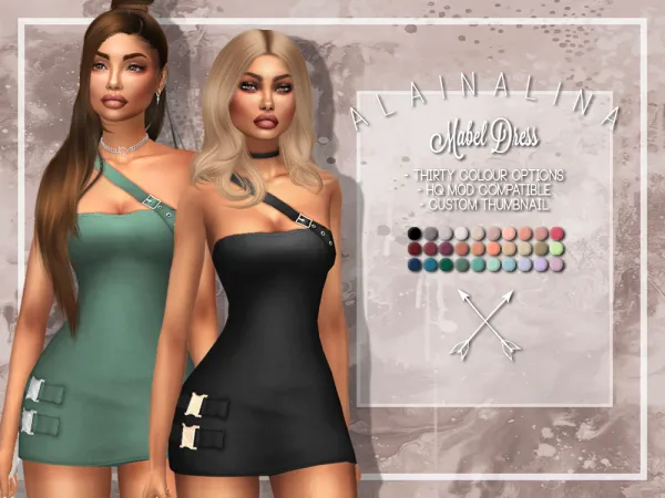 Maxis Match Mabel Dress by alainalina - The Sims 4 Custom Content