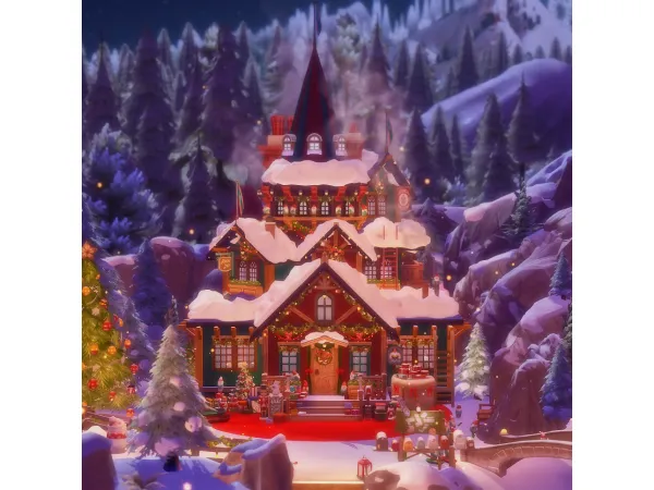 Maxis Match CHRISTMAS COLLABORATION no house by simsfinds - The Sims 4 Custom Content
