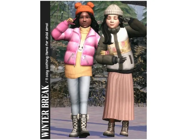 Maxis Match winter break 11 cozy clothing items for child sims 43173011324431 by simkoos - The Sims 4 Custom Content