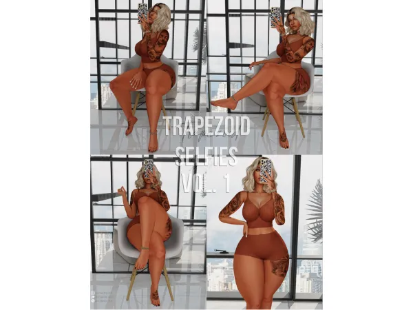 Mix Trapeziod Selfies Vol 1 by Afrosimtric Sims - The Sims 4 Custom Content