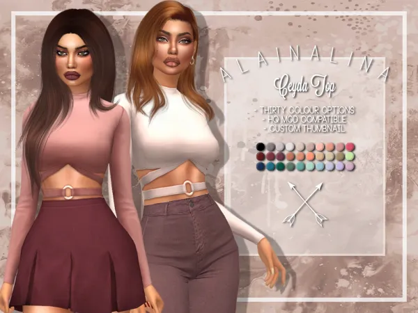 Maxis Match Ceyda Top by alainalina - The Sims 4 Custom Content