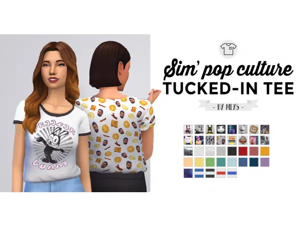 Maxis Match sim pop culture tucked in tee by MLys - The Sims 4 Custom Content