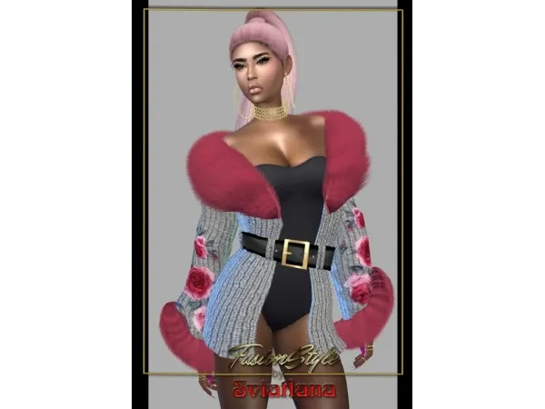Alpha Knitted jacket by fusionstylesims4 - The Sims 4 Custom Content