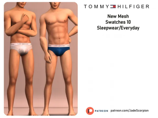 Maxis Match Tommy Hilfiger Briefs Sims by Jade Scorpion JS - The Sims 4 Custom Content
