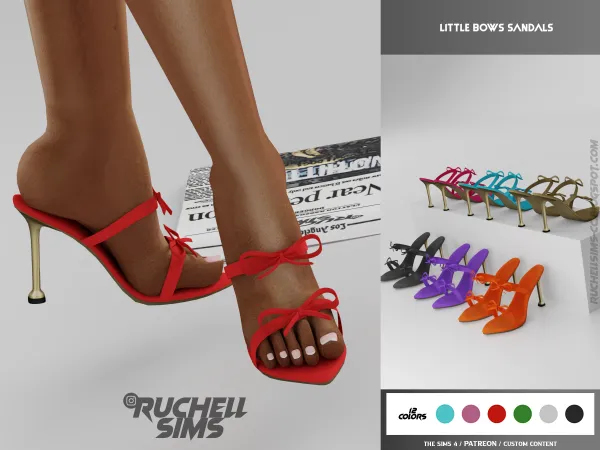 Alpha LITTLE BOWS SANDALS - The Sims 4 Custom Content