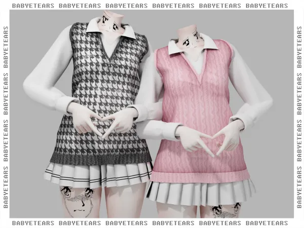 Alpha Sweater with shirt Babyetears - The Sims 4 Custom Content