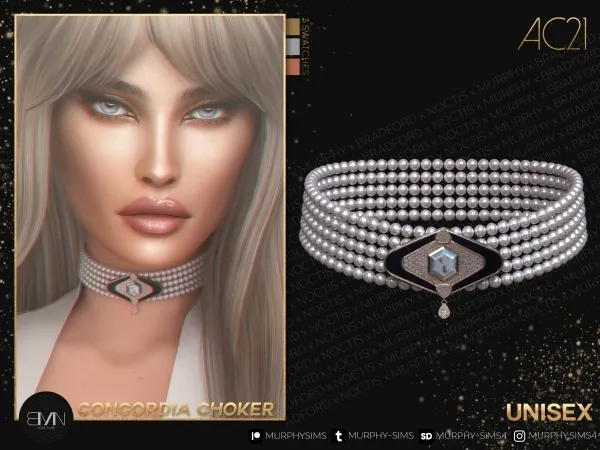 Alpha Concordia Choker [AC21 Day 20] - The Sims 4 Custom Content