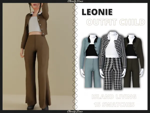 Alpha Leonie Outfit Child - The Sims 4 Custom Content