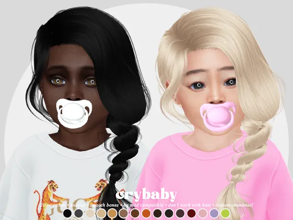 Alpha crybaby freesia hair (newsea) - The Sims 4 Custom Content