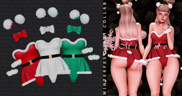Alpha winterfest collab blue craving x missme x sm sims by simsfinds - The Sims 4 Custom Content