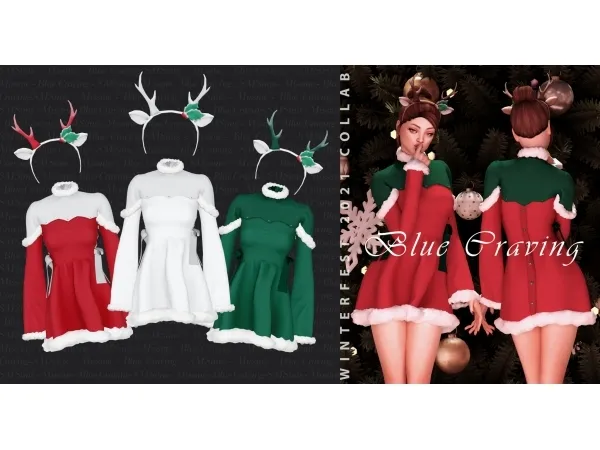 Alpha Blue Craving Winterfest Collab - The Sims 4 Custom Content